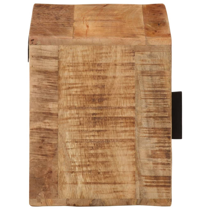 Comodino a Parete 40x30x25 cm in Legno Massello di Mango 371972