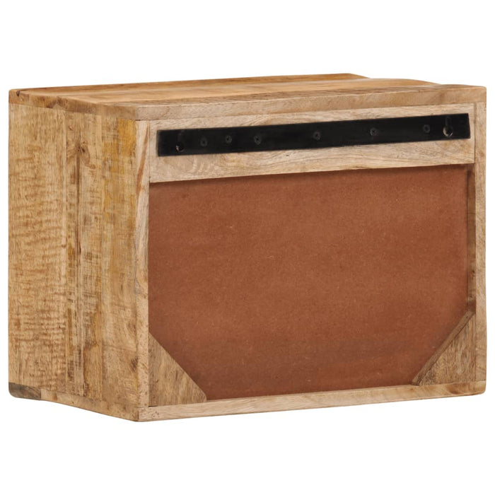 Comodino a Parete 40x30x25 cm in Legno Massello di Mango 371972