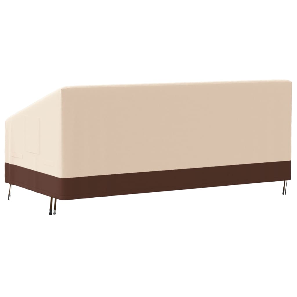 Copertura per Panca a 3 Posti Beige 198x97x48/74 cm 600D Oxford 359661