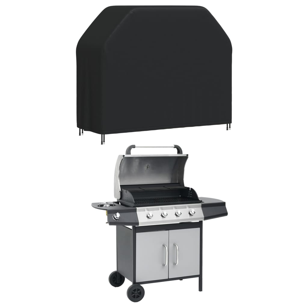 Copertura per Barbecue 140x58x106 cm Nera 420D Oxford 359676