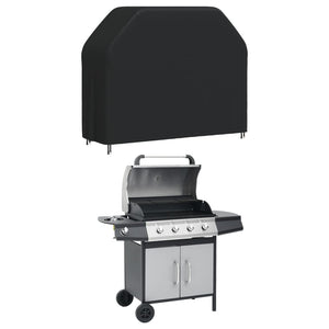 Copertura per Barbecue 162x61x122 cm Nera 420D Oxford 359678