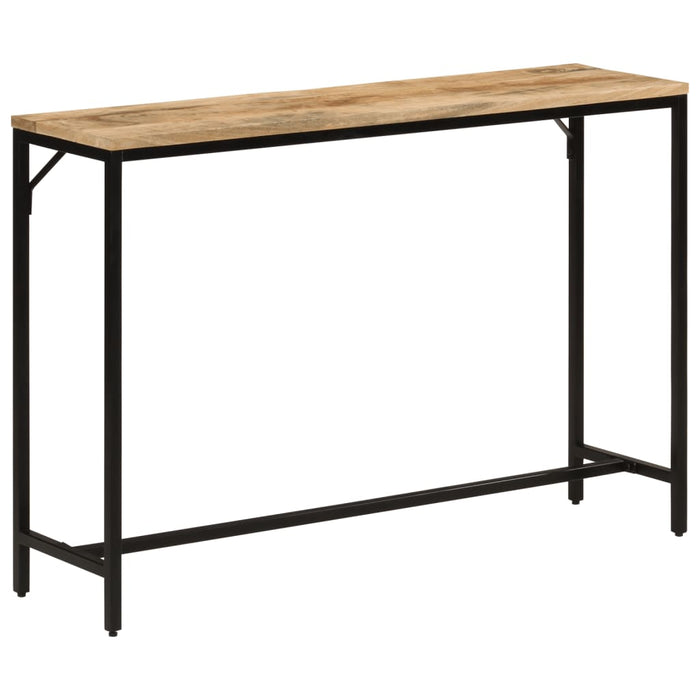 vidaXL Tavolo Consolle 110x30x75cm Legno Massello Mango Grezzo e Ferro