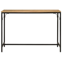 Tavolo Pranzo 110x55x75cm Legno Massello Mango Grezzo e Ferro