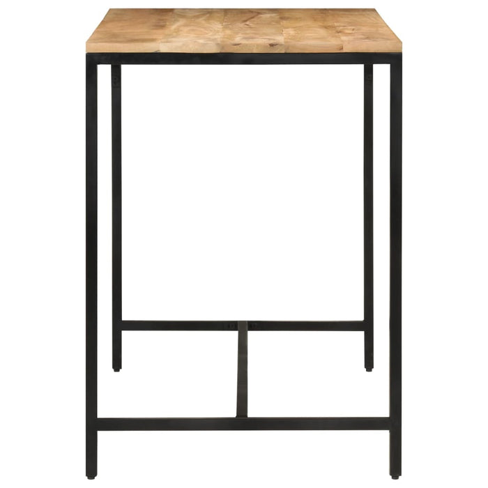 Tavolo Pranzo 110x55x75cm Legno Massello Mango Grezzo e Ferro 372727