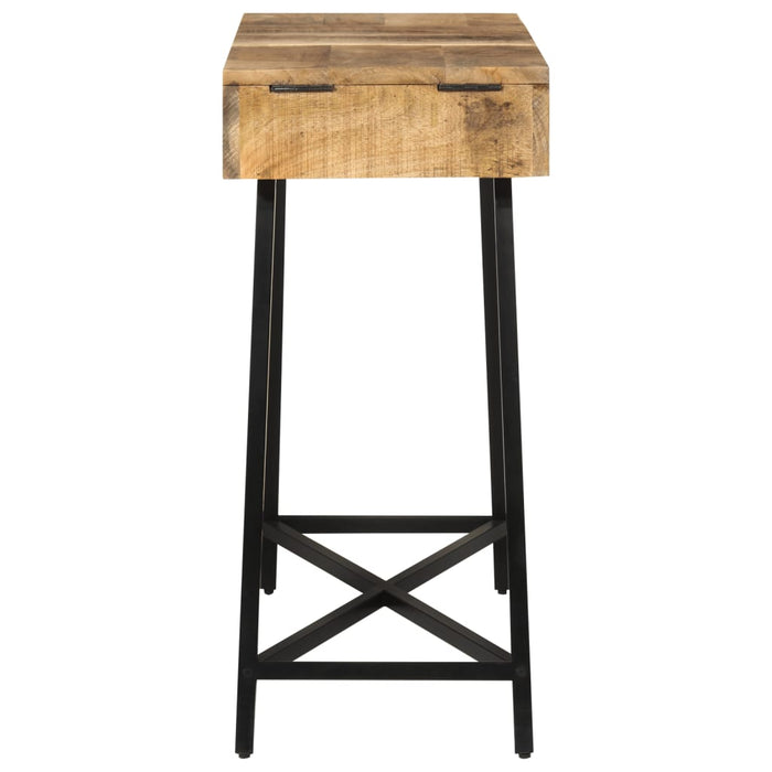 Toeletta 105x35x75cm Legno Massello Mango Grezzo e Ferro 372738