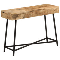 vidaXL Toeletta 105x35x75cm Legno Massello Mango Grezzo e Ferro