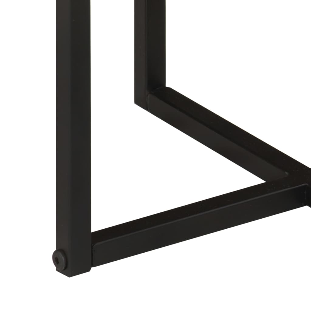 Tavolino Salotto 55x55x45cm in Legno Massello di Acacia e Ferro 372741