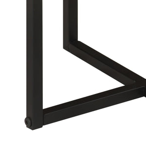 Tavolino Salotto 55x55x45cm in Legno Massello di Acacia e Ferro 372741