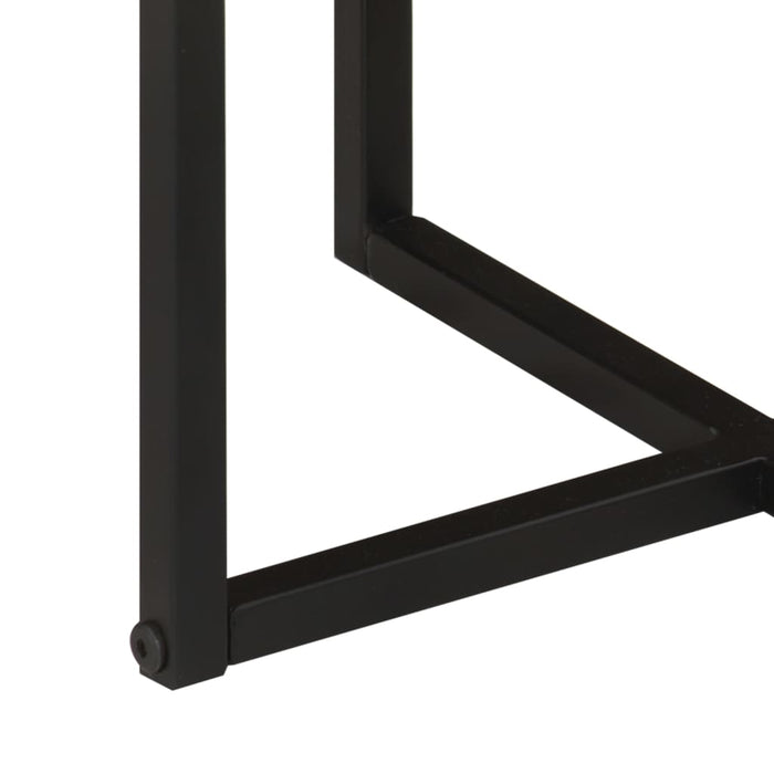 Tavolino Salotto 55x55x45cm in Legno Massello di Acacia e Ferro 372741