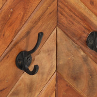 Appendiabiti a Parete 90x1x35 cm Legno Massello Acacia e Ferro 372743