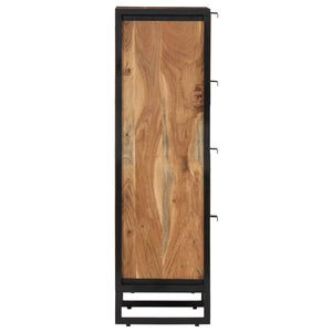 Mobile da Bagno 40x30x100 cm Legno Massello di Acacia e Ferro 372746