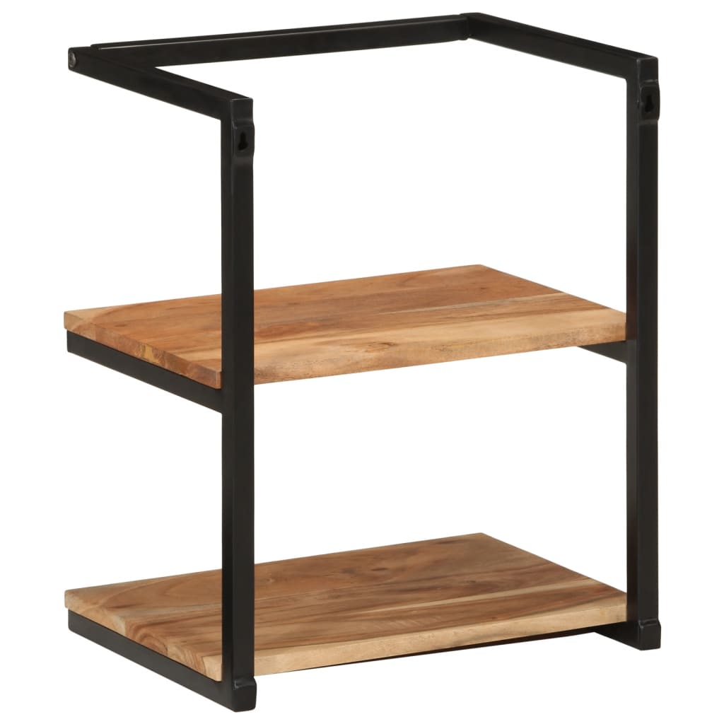 Mensola da Parete 40x30x50 cm Legno Massello di Acacia e Ferro 372749