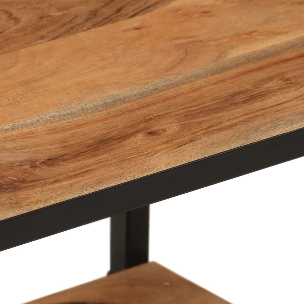 Mensola da Parete 40x30x50 cm Legno Massello di Acacia e Ferro 372749