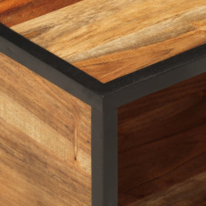 Comodino a Parete 35x35x20 cm in Legno Massello di Acacia 372751