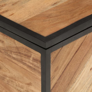 Scatola Portaoggetti 60x30x30 cm Legno Massello Acacia e Ferro 372752