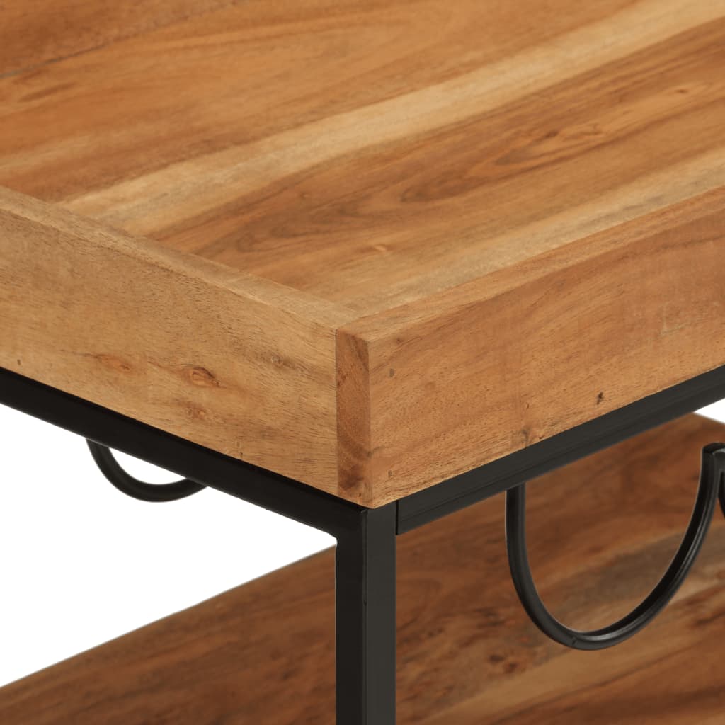 Carrello da Bar 60x40x80 cm Legno Massello di Acacia e Ferro 372753