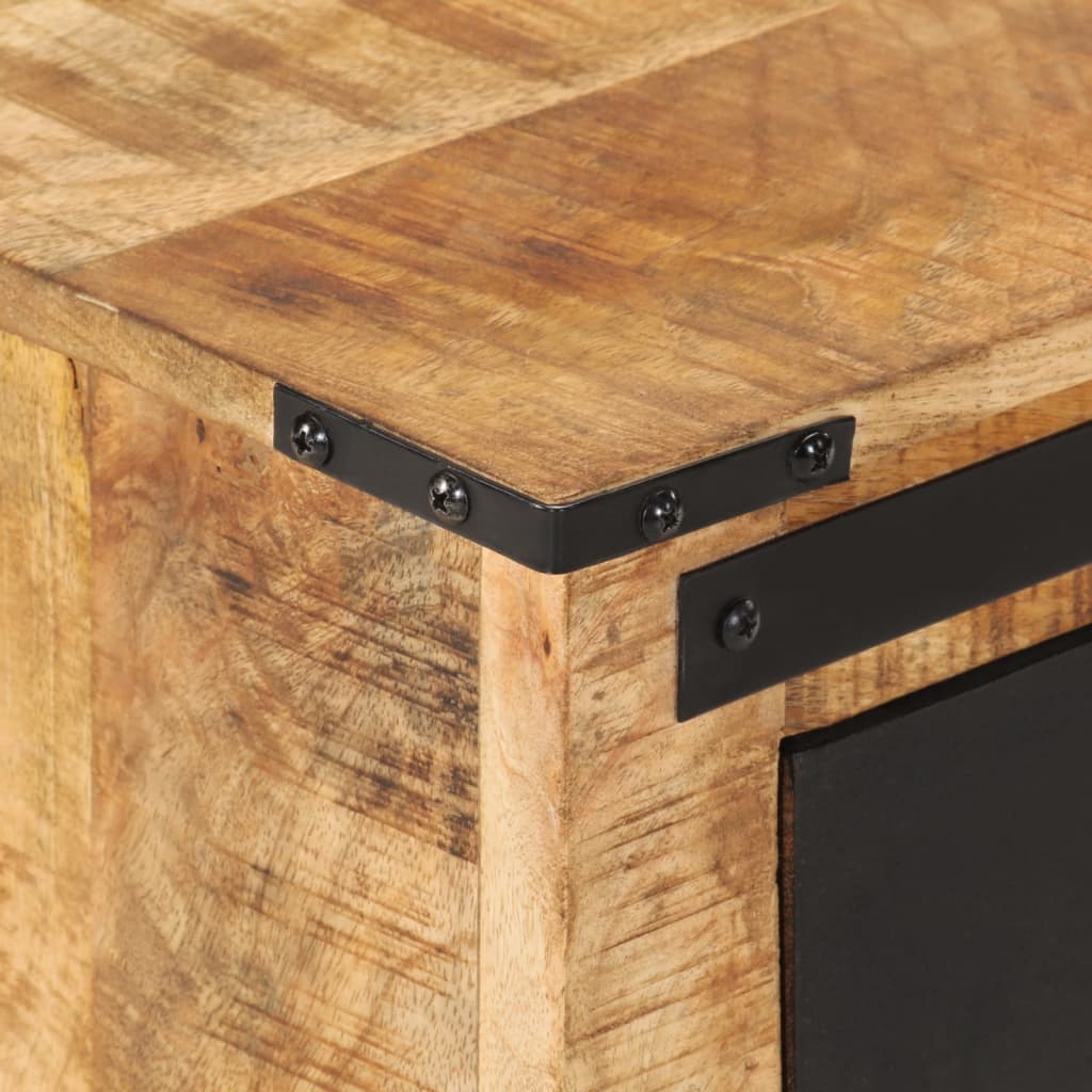 Comodino-Tavolino da notte 45x40x45 cm in Legno Massello di Mango