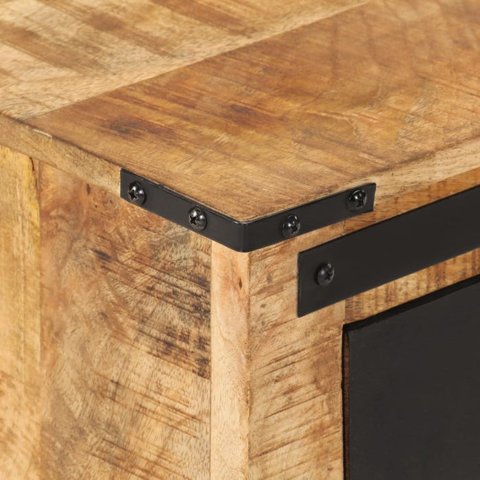 Comodino-Tavolino da notte 45x40x45 cm in Legno Massello di Mango