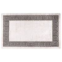 Tappeto Lavabile Bianco e Nero 150x230 cm Antiscivolo 373989