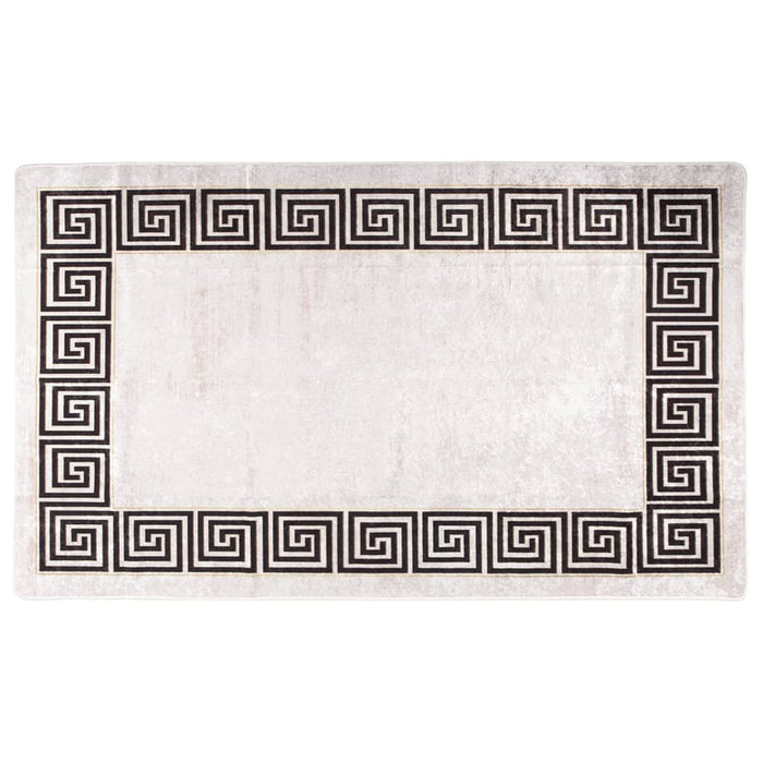 Tappeto Lavabile Bianco e Nero 150x230 cm Antiscivolo 373989
