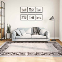 Tappeto Lavabile Bianco e Nero 150x230 cm Antiscivolo 373989