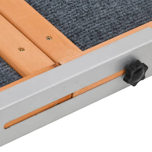 Rampa per Cani Grigia 120x30 cm in Legno Massello di Abete 172419