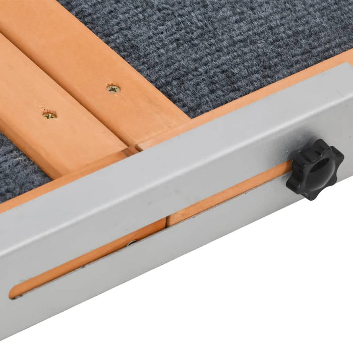 Rampa per Cani Grigia 120x30 cm in Legno Massello di Abete 172419