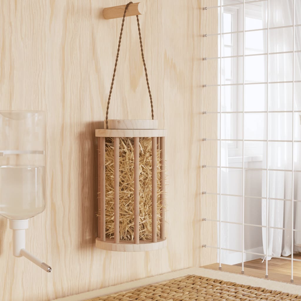 Mangiatoia per Conigli Ã˜15x25,5 cm in Legno Massello di Abetecod mxl 83828