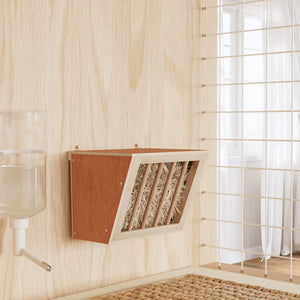 Mangiatoia per Conigli 25x18,5x20,5 cm Legno Massello di Abetecod mxl 83827