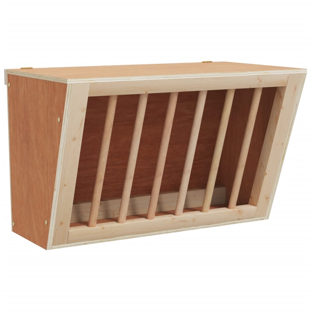 vidaXL Mangiatoia per Conigli 37x18,5x23 cm in Legno Massello di Abete