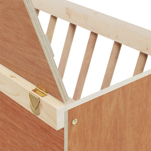 Mangiatoia per Conigli 37x18,5x23 cm in Legno Massello di Abete 172424