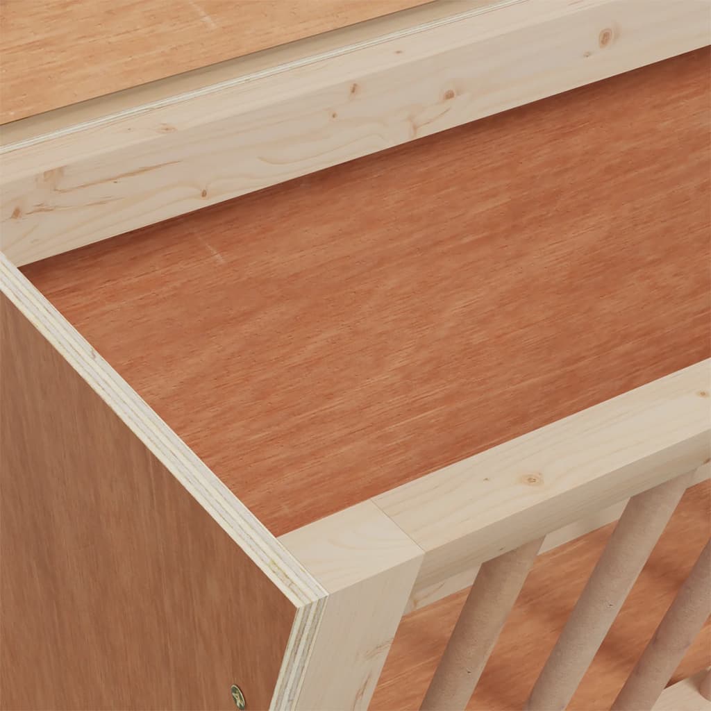 Mangiatoia per Conigli 37x18,5x23 cm in Legno Massello di Abete 172424