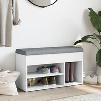 Panca Porta Scarpe Bianca 82x32x45,5 cm in Legno Multistratocod mxl 109628