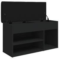 vidaXL Panca Porta Scarpe Nera 82x32x45,5 cm in Legno Multistrato