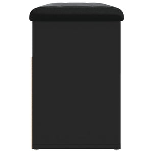 vidaXL Panca Porta Scarpe Nera 82x32x45,5 cm in Legno Multistrato