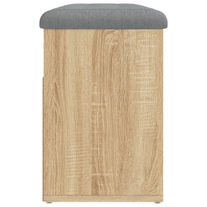 Panca Porta Scarpe Rovere Sonoma 82x32x45,5cm Legno Multistrato