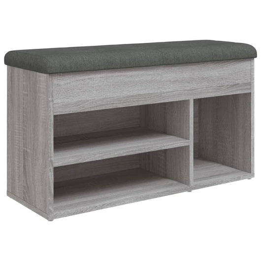 Panca Porta Scarpe Grigio Sonoma 82x32x45,5cm Legno Multistrato 835031
