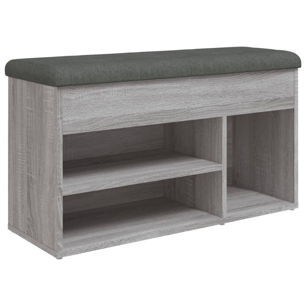 Panca Porta Scarpe Grigio Sonoma 82x32x45,5cm Legno Multistratocod mxl 85663