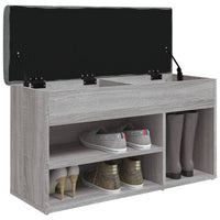 Panca Porta Scarpe Grigio Sonoma 82x32x45,5cm Legno Multistrato 835031