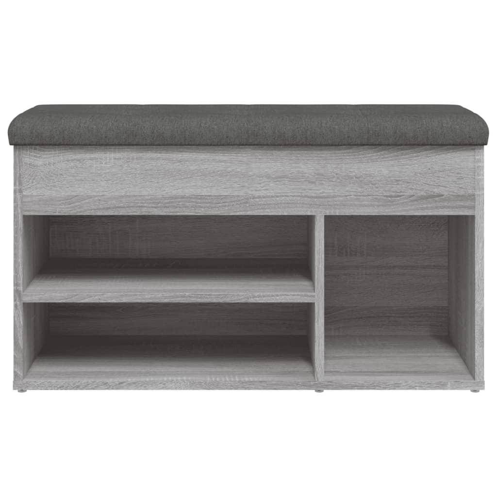 Panca Porta Scarpe Grigio Sonoma 82x32x45,5cm Legno Multistrato 835031