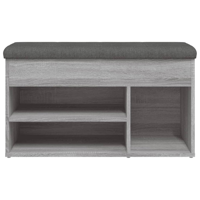 Panca Porta Scarpe Grigio Sonoma 82x32x45,5cm Legno Multistrato 835031