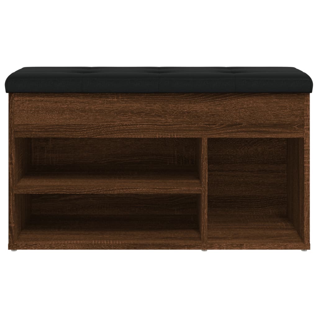 Panca per Scarpe Rovere Marrone 82x32x45,5 cm Legno Multistrato 835032