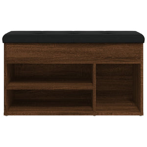Panca per Scarpe Rovere Marrone 82x32x45,5 cm Legno Multistrato 835032