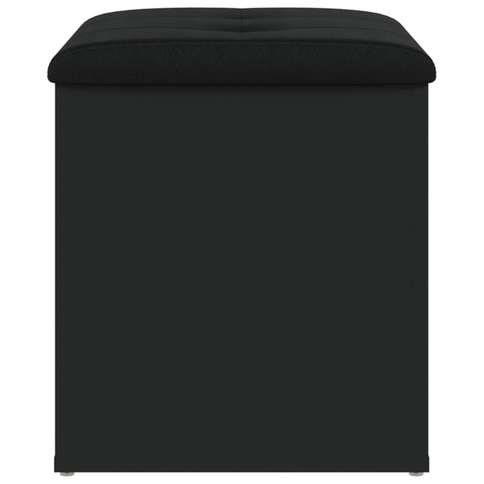 Panca Portaoggetti Nera 42x42x45 cm in Legno Multistrato