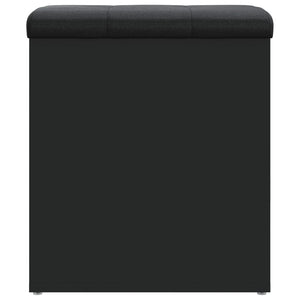 Panca Portaoggetti Nera 42x42x45 cm in Legno Multistrato