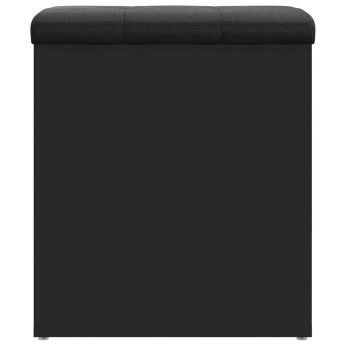 Panca Portaoggetti Nera 42x42x45 cm in Legno Multistrato