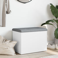 Panca contenitore bianca 62x42x45 cm in legno ingegnerizzato 835040