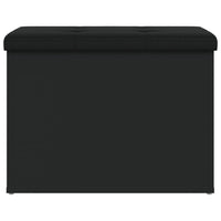 Panca Portaoggetti Nera 62x42x45 cm in Legno Multistrato 835041