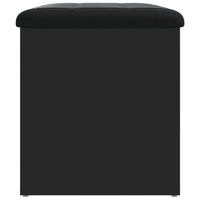 Panca Portaoggetti Nera 62x42x45 cm in Legno Multistrato