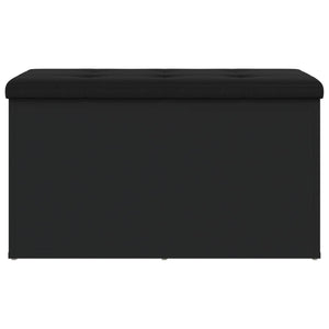 Panca Portaoggetti Nera 82x42x45 cm in Legno Multistrato